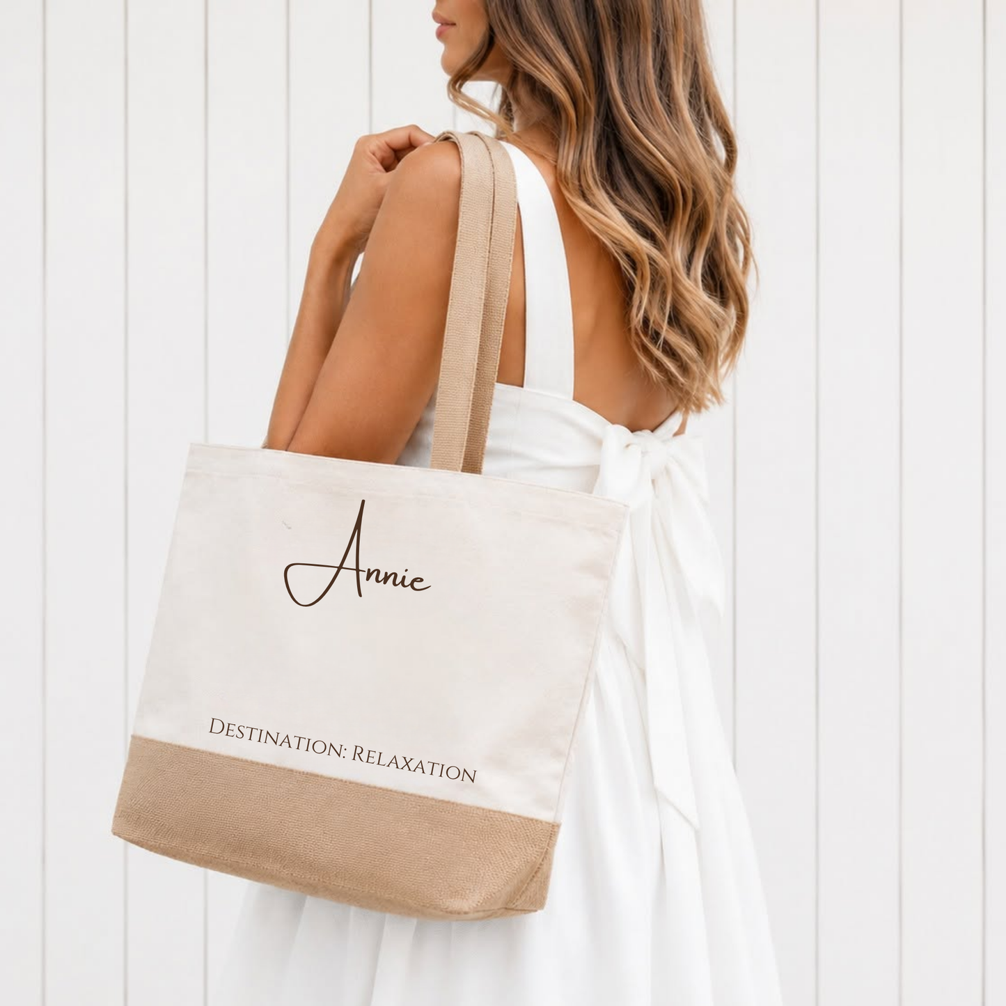 Personalised Summer Tote Bag | Holiday Beach Bag | Hen Party Gift | Bridesmaid Tote