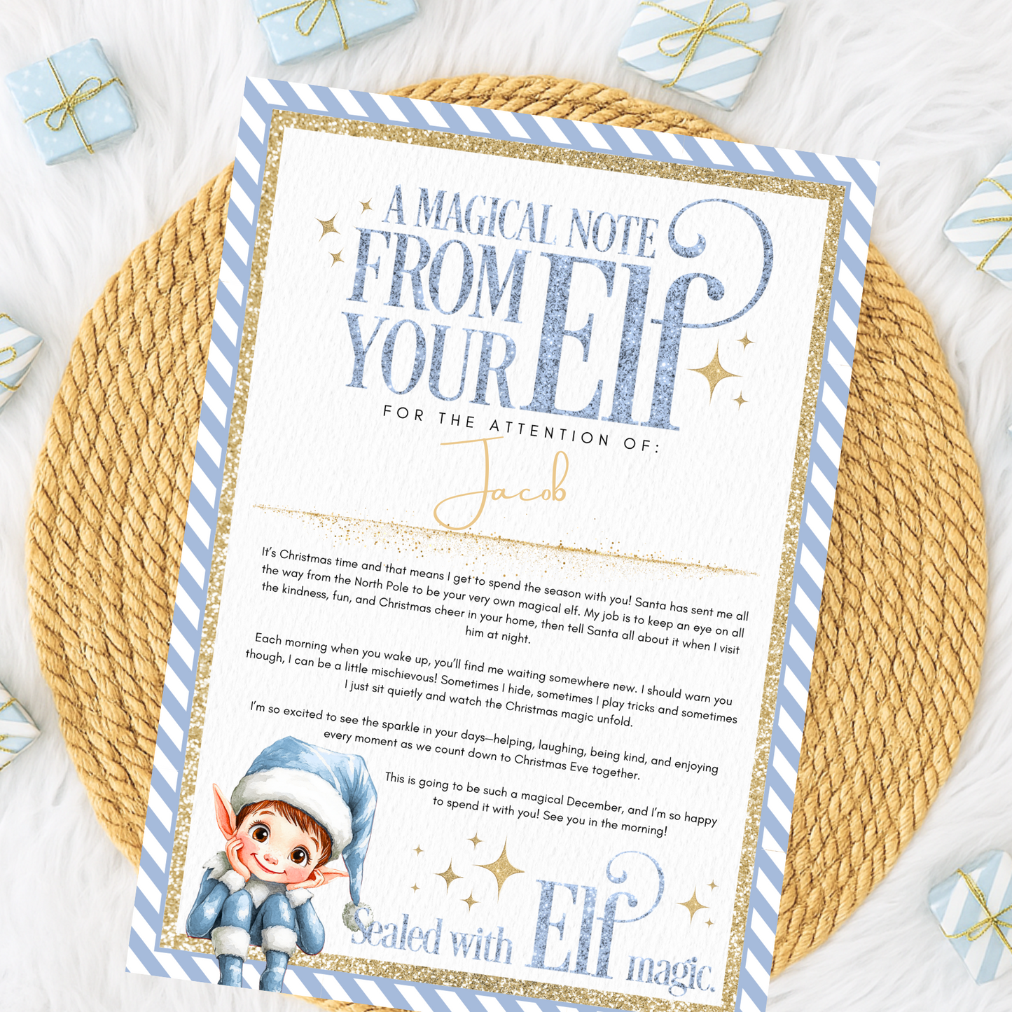 Personalised elf arrival letter, Christmas Elf letter, magical Christmas memories for kids