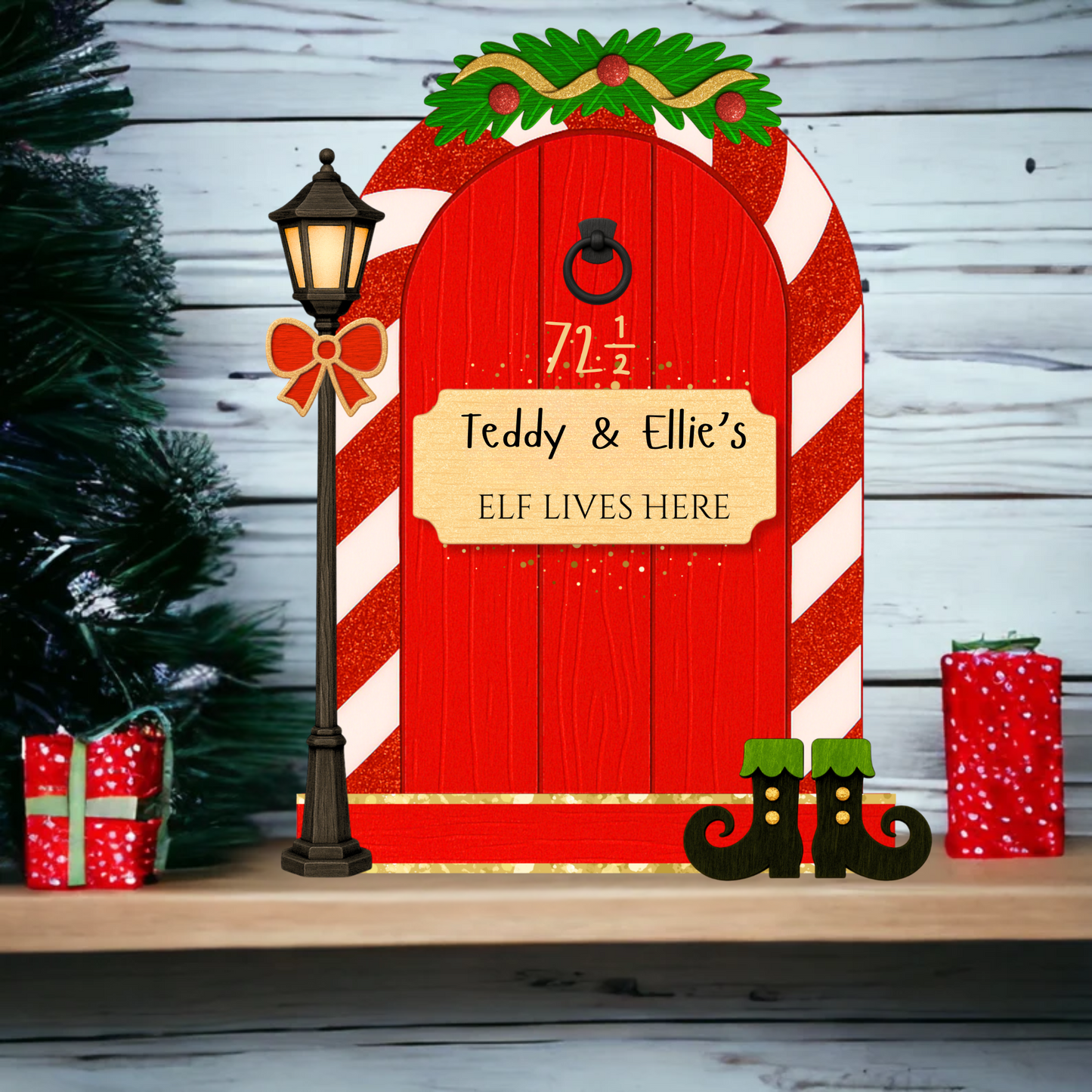 π Personalised Elf Door β Custom Name Elf Lives Here Door β Christmas Elf Arrival Door β Kids Christmas Decoration β Magical Elf Door Gift