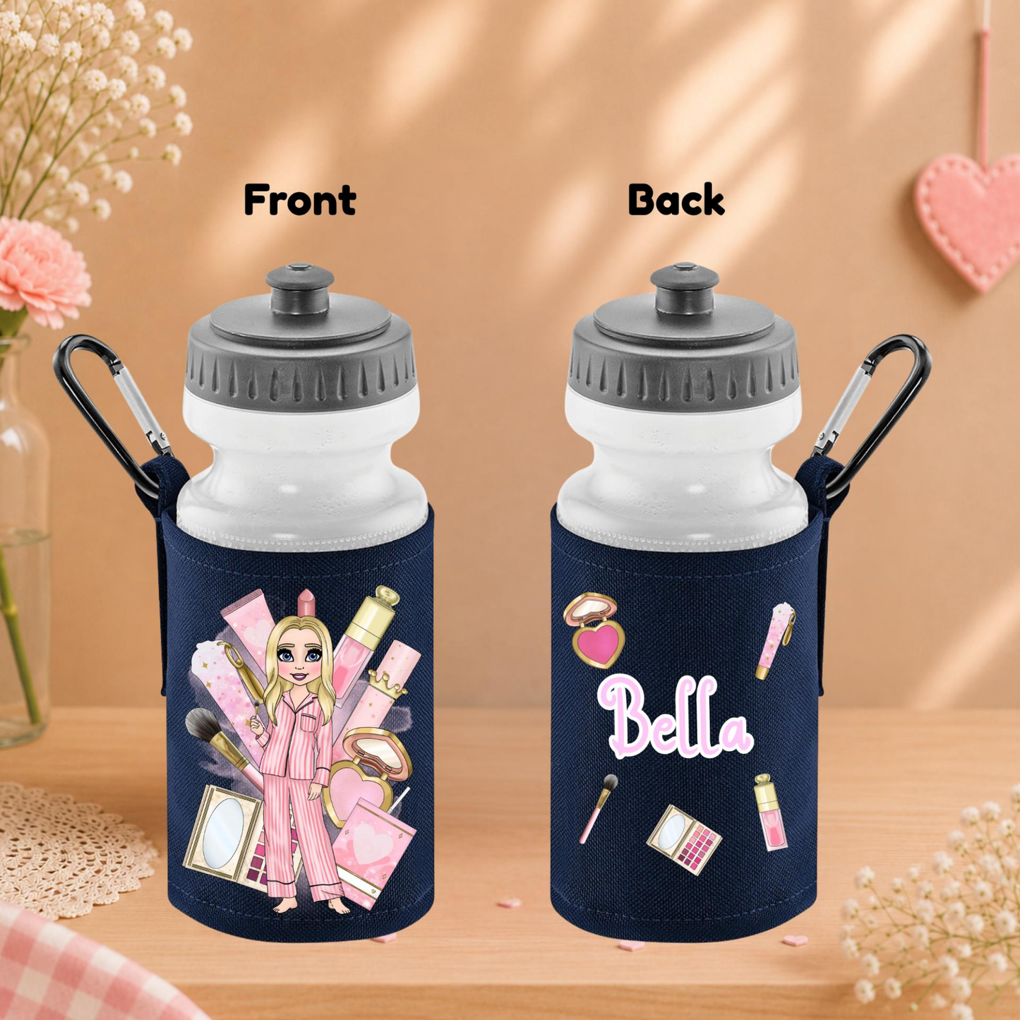Personalised ' Water Bottle & Holder Set