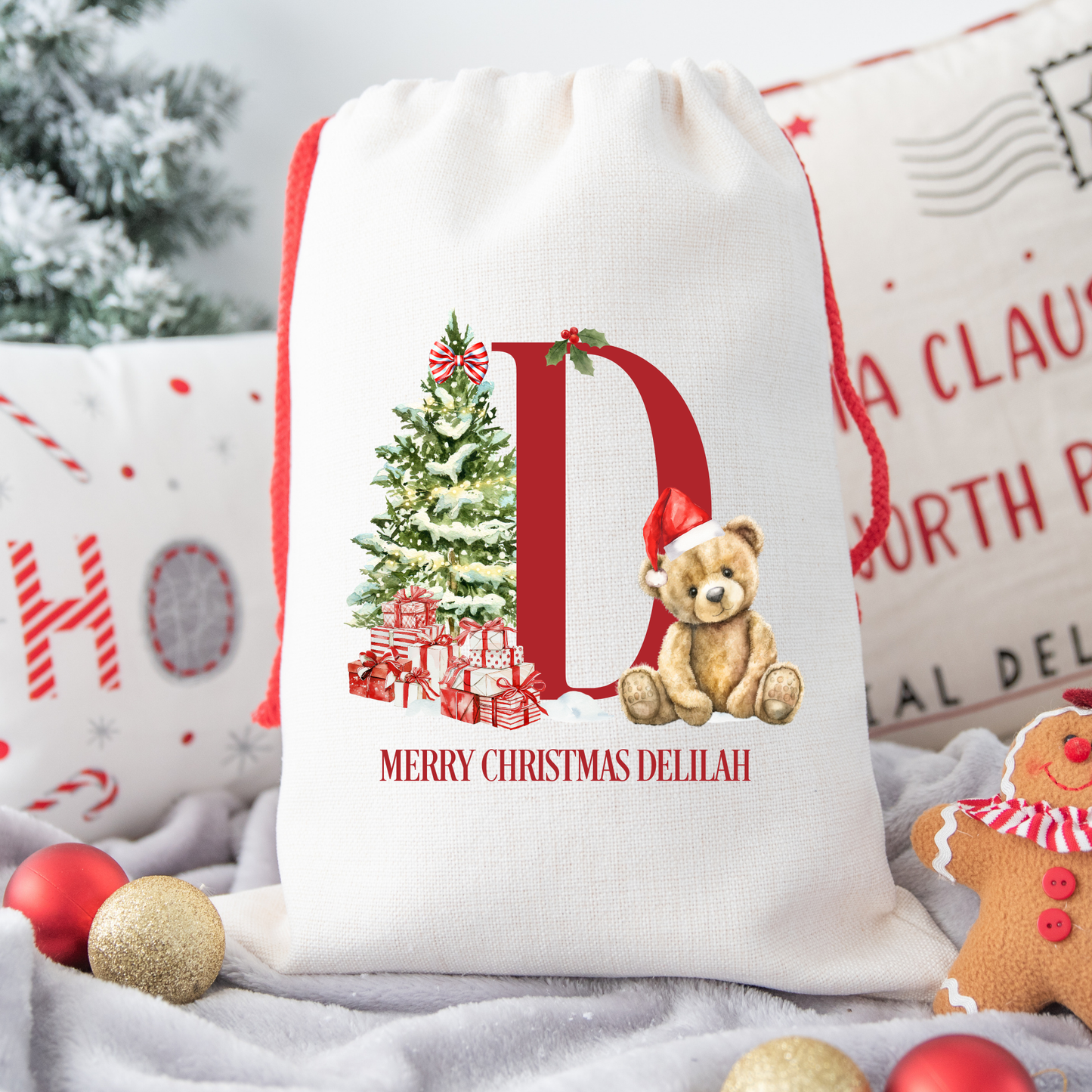 Personalised Christmas sacks, magical Christmas, children's present sacks