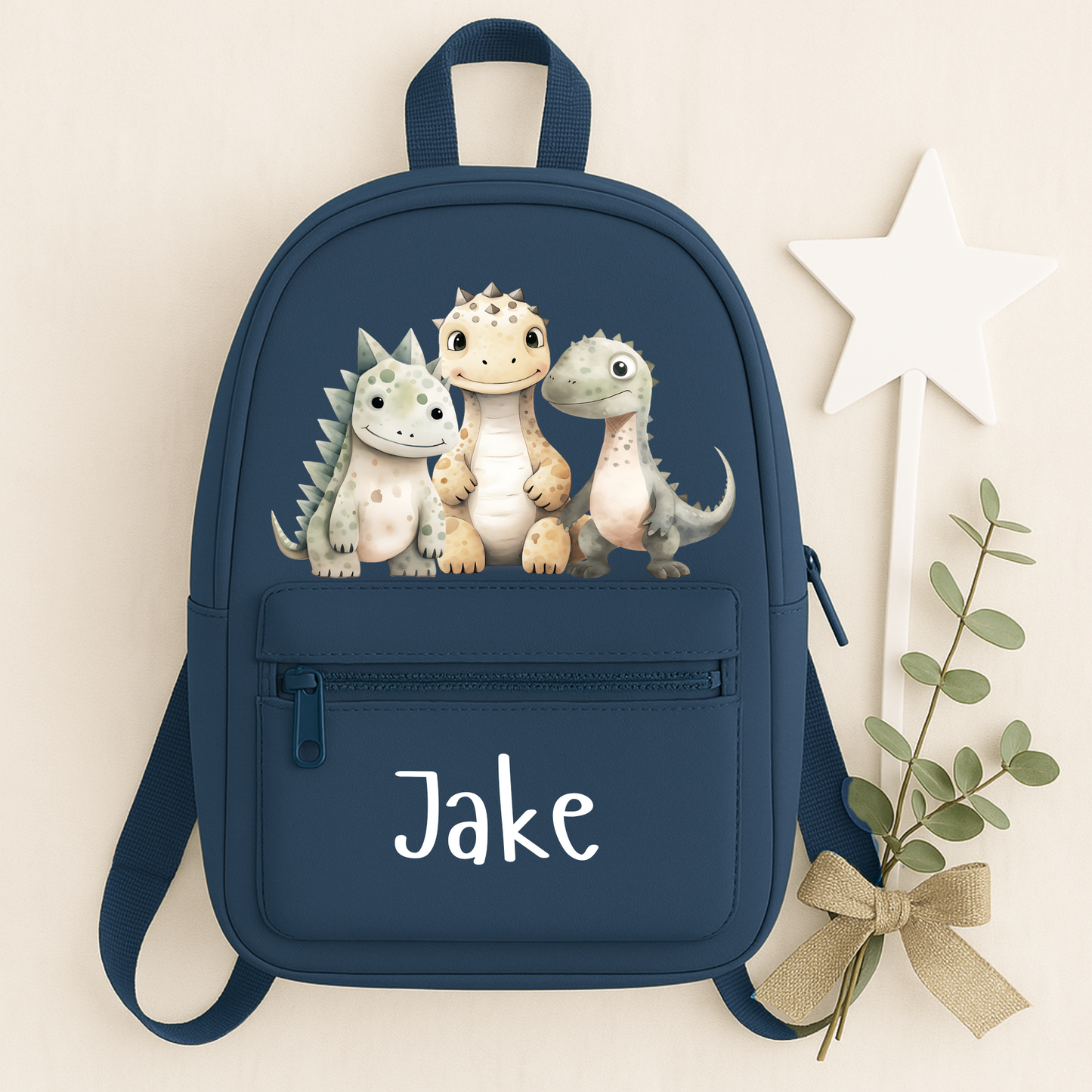 Personalised dinosaur initial backpack