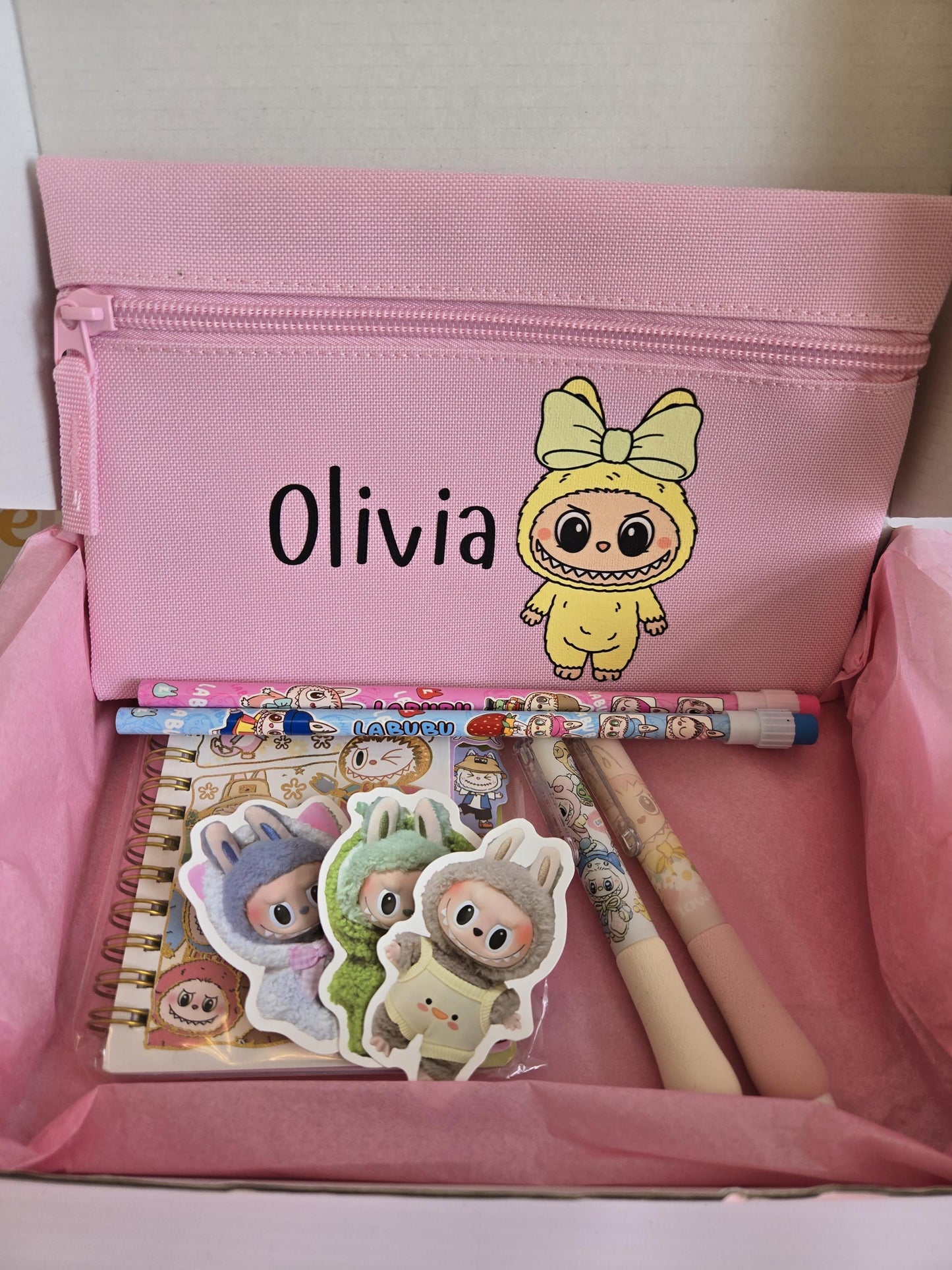 Personalized Monster Pencil Case Set: Back to School Stationery Gift