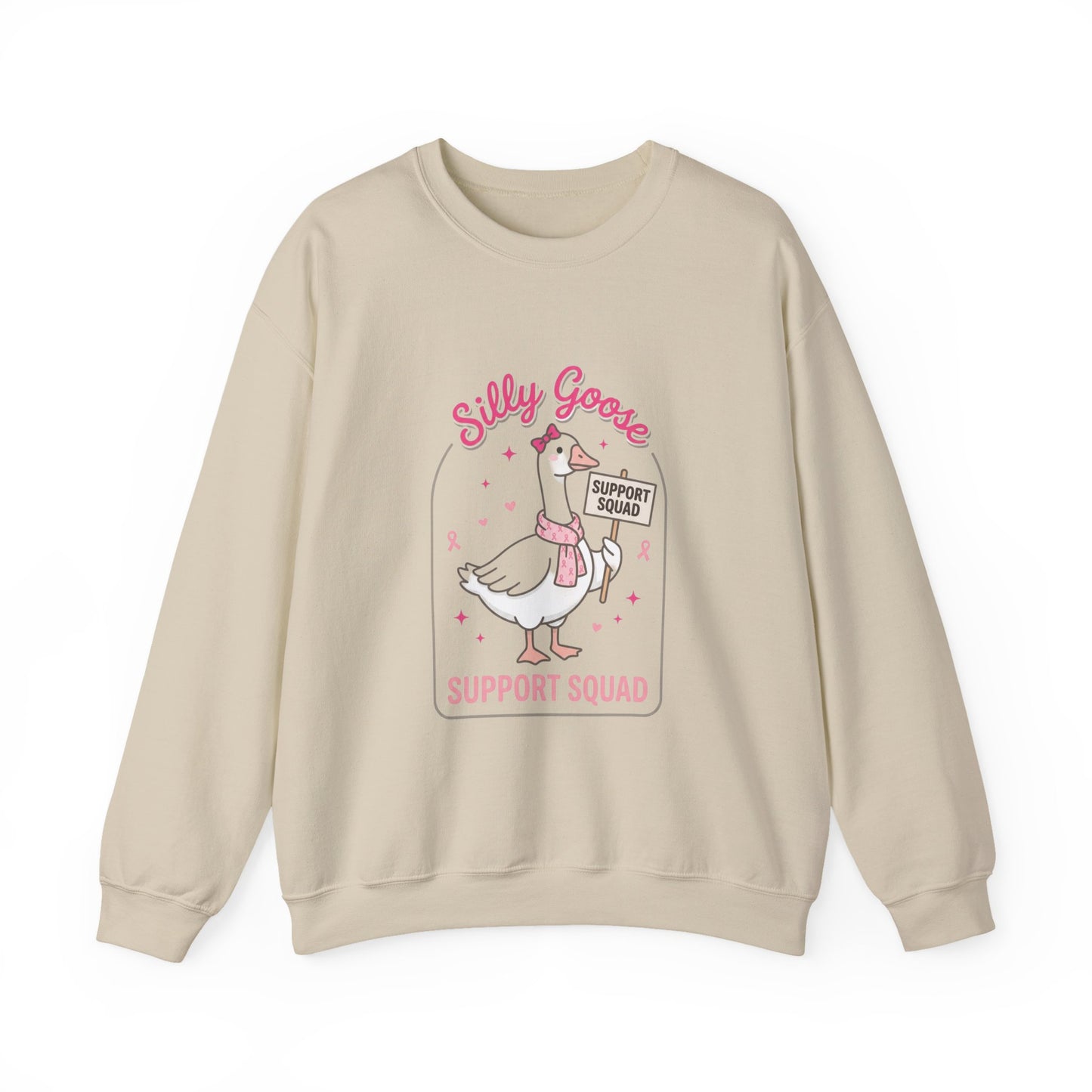 Silly Goose Support Squad Sweatshirt | Cute Goose Graphic Crewneck