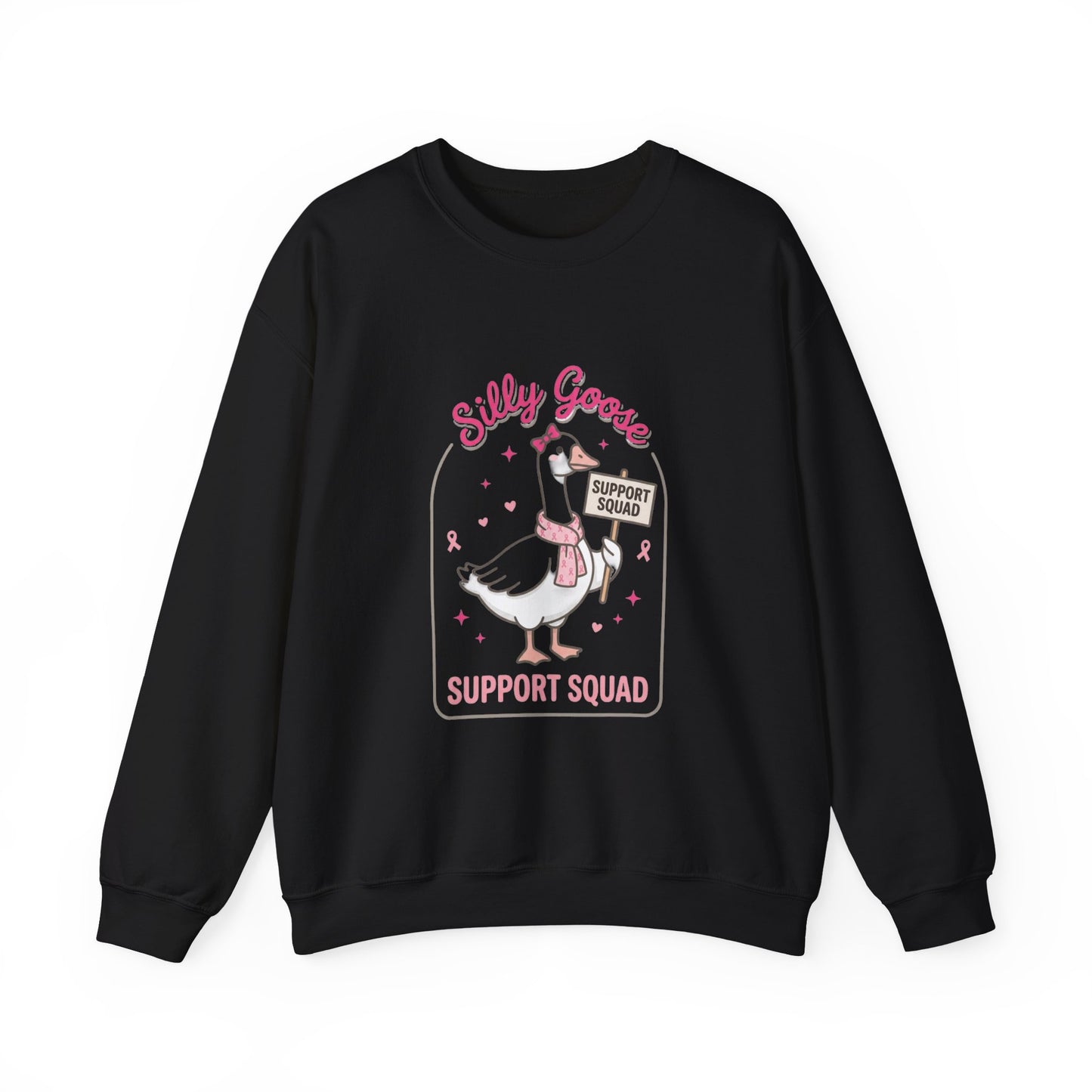 Silly Goose Support Squad Sweatshirt | Cute Goose Graphic Crewneck