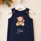 Personalised Baby Christmas Dungarees – My 1st Christmas Teddy Design