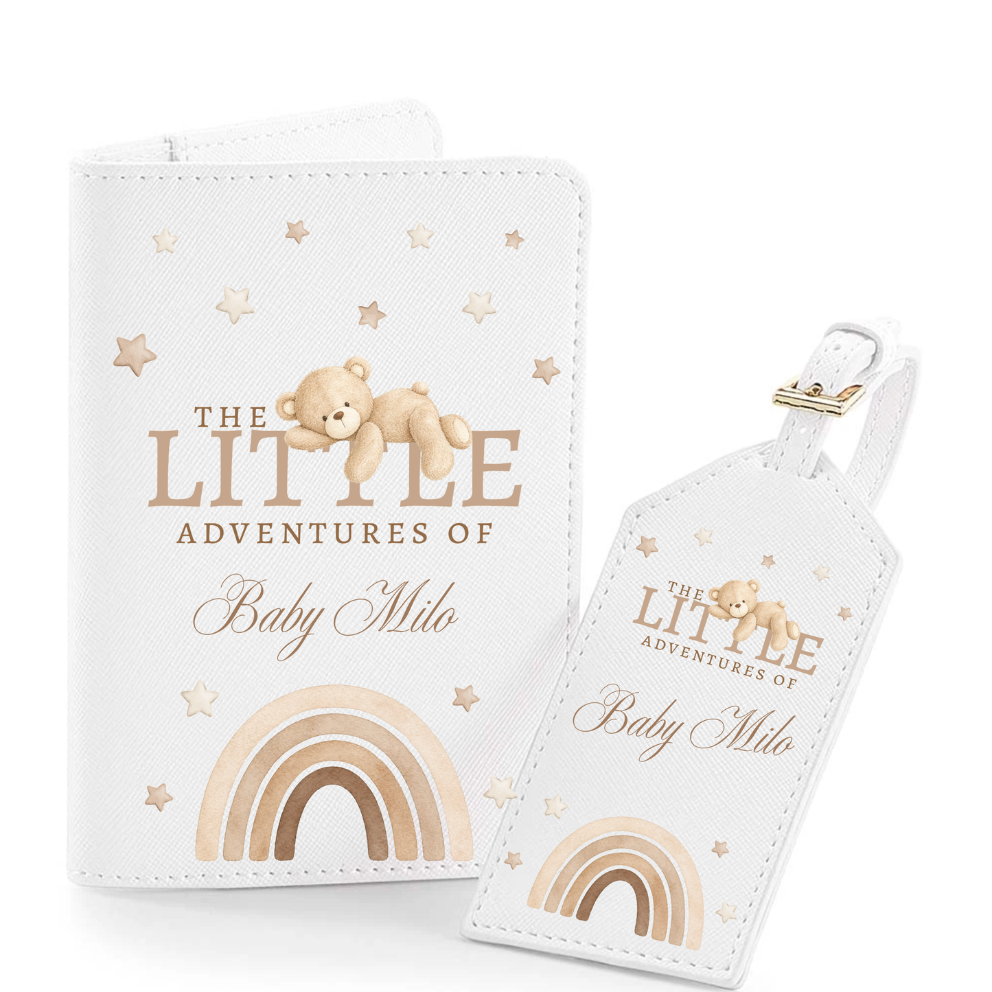 Personalised passport and luggage tag, mermaid, space, fairies, dinosaur, animals
