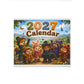 2027 Cute Animal Wall Calendar — Monthly Family Planner with Adorable Characters (January Design)