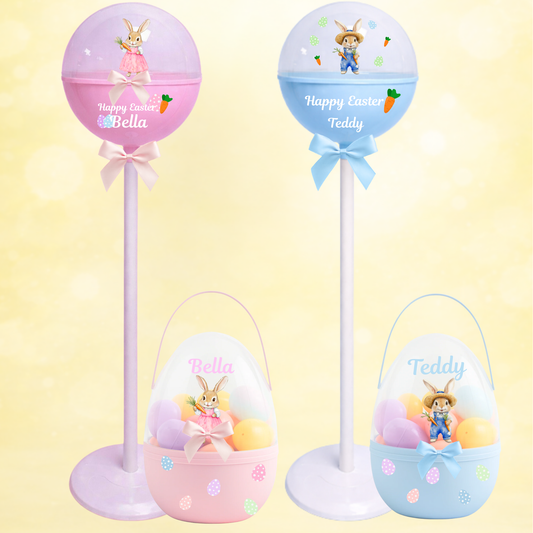 Giant Fillable Easter Lollipops 205mm Diameter Perfect for Easter Gift Sweets Lolly Personalised bunny egg, chocolate Decor Ornaments Decoration