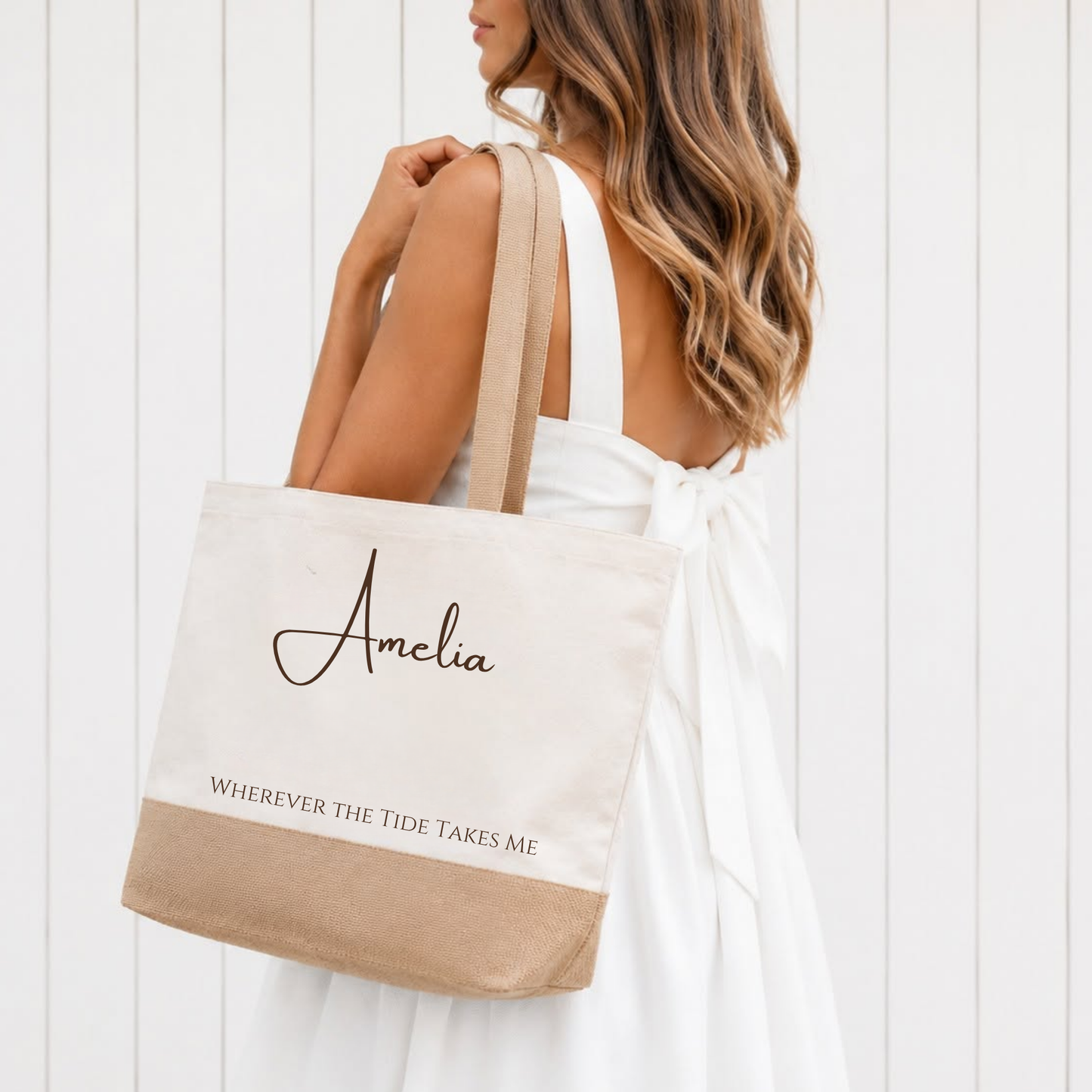 Personalised Summer Tote Bag | Holiday Beach Bag | Hen Party Gift | Bridesmaid Tote