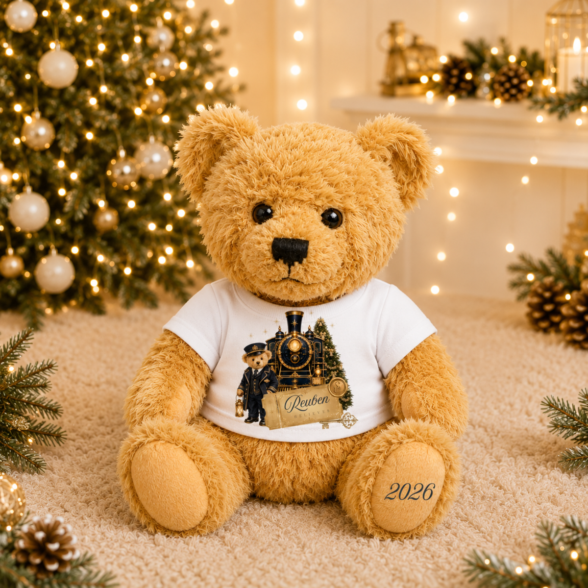 Personalised Christmas Eve Box Set | Polar Express Pyjamas, Teddy Bear, Mug, Bell & Ticket