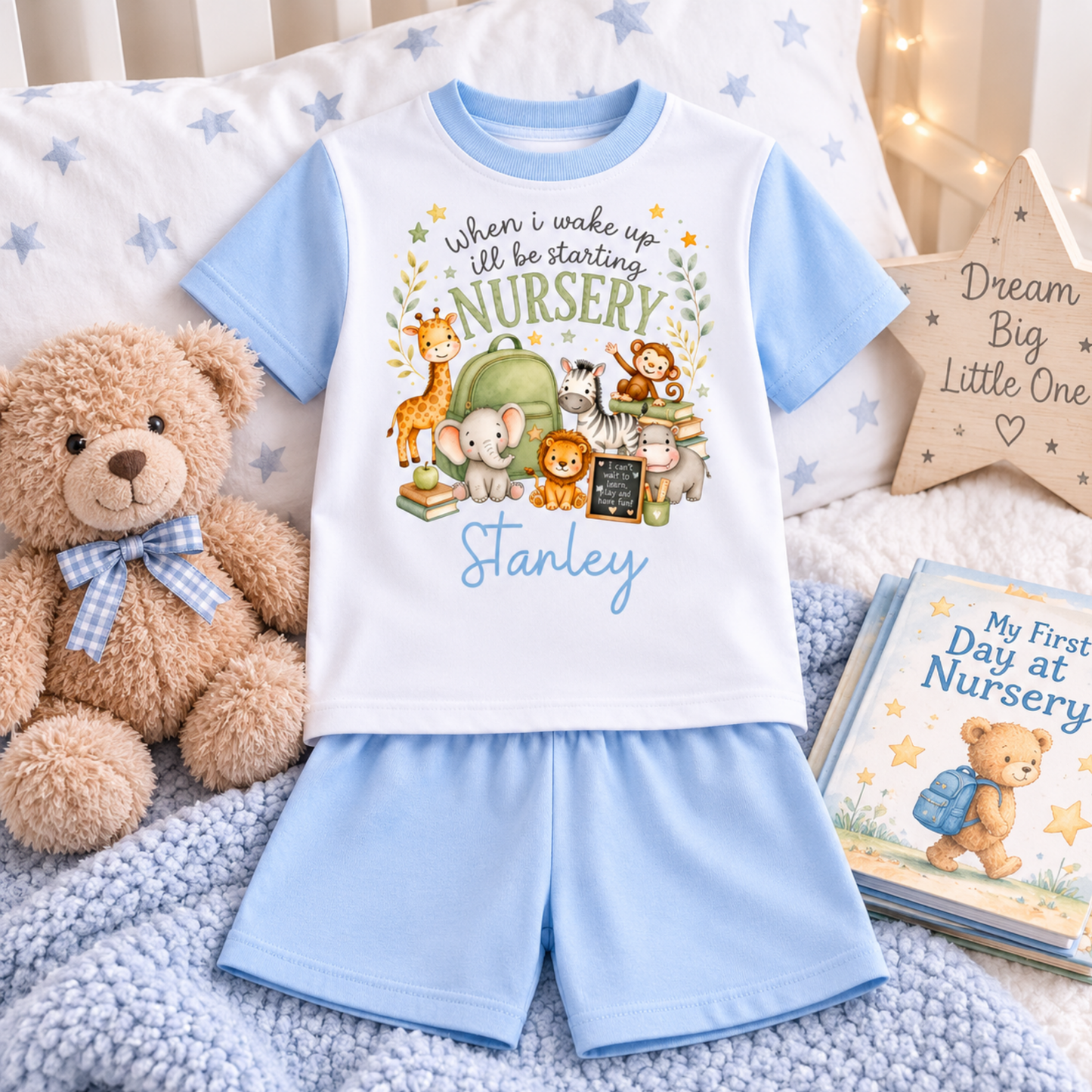 Personalised First Day of Nursery & School Pyjamas