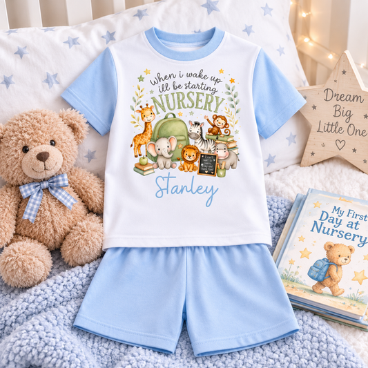 Personalised First Day of Nursery & School Pyjamas