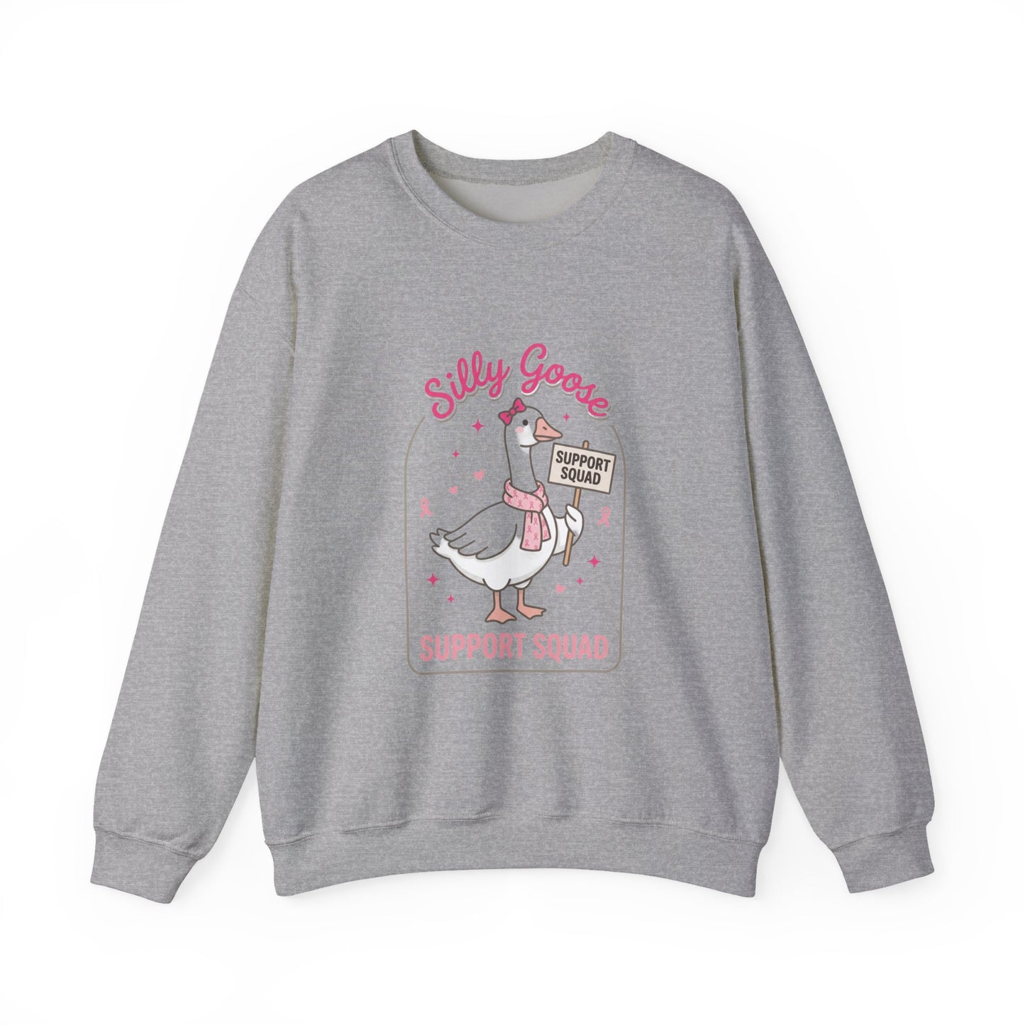 Silly Goose Support Squad Sweatshirt | Cute Goose Graphic Crewneck