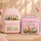 Personalised Woodland Bunny & Duck Backpack and Lunch Bag | Custom Nursery & School Set