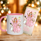 Makeup girl personalised pamper box, lipgloss duo, handband, cup, bobble, pj's, pink