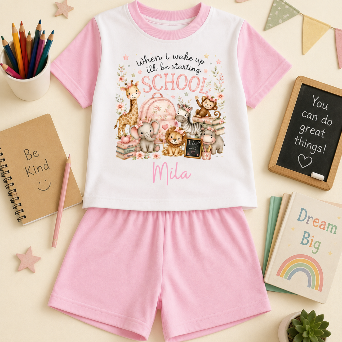 Personalised First Day of Nursery & School Pyjamas