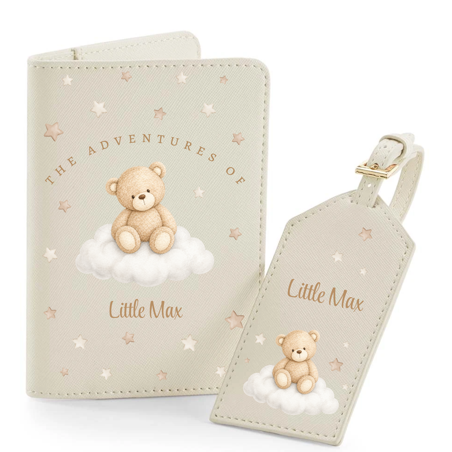 Personalised passport and luggage tag, mermaid, space, fairies, dinosaur, animals