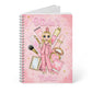 Personalized Pink Makeup Girl Notebook — "Olivia's Notes" A5 Spiral Journal