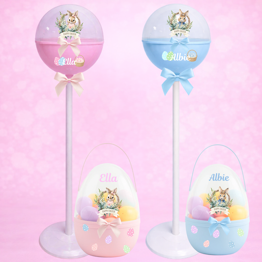 Giant Fillable Easter Lollipops 205mm Diameter Perfect for Easter Gift Sweets Lolly Personalised bunny egg, chocolate Decor Ornaments Decoration