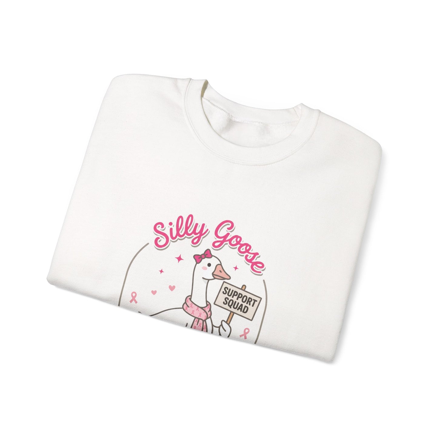 Silly Goose Support Squad Sweatshirt | Cute Goose Graphic Crewneck