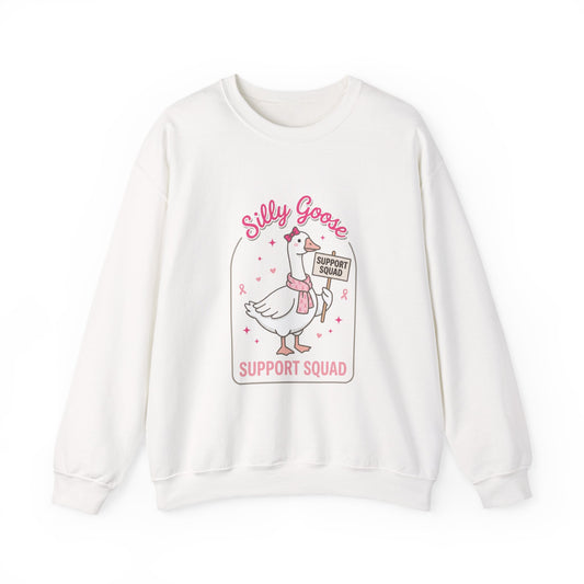 Silly Goose Support Squad Sweatshirt | Cute Goose Graphic Crewneck