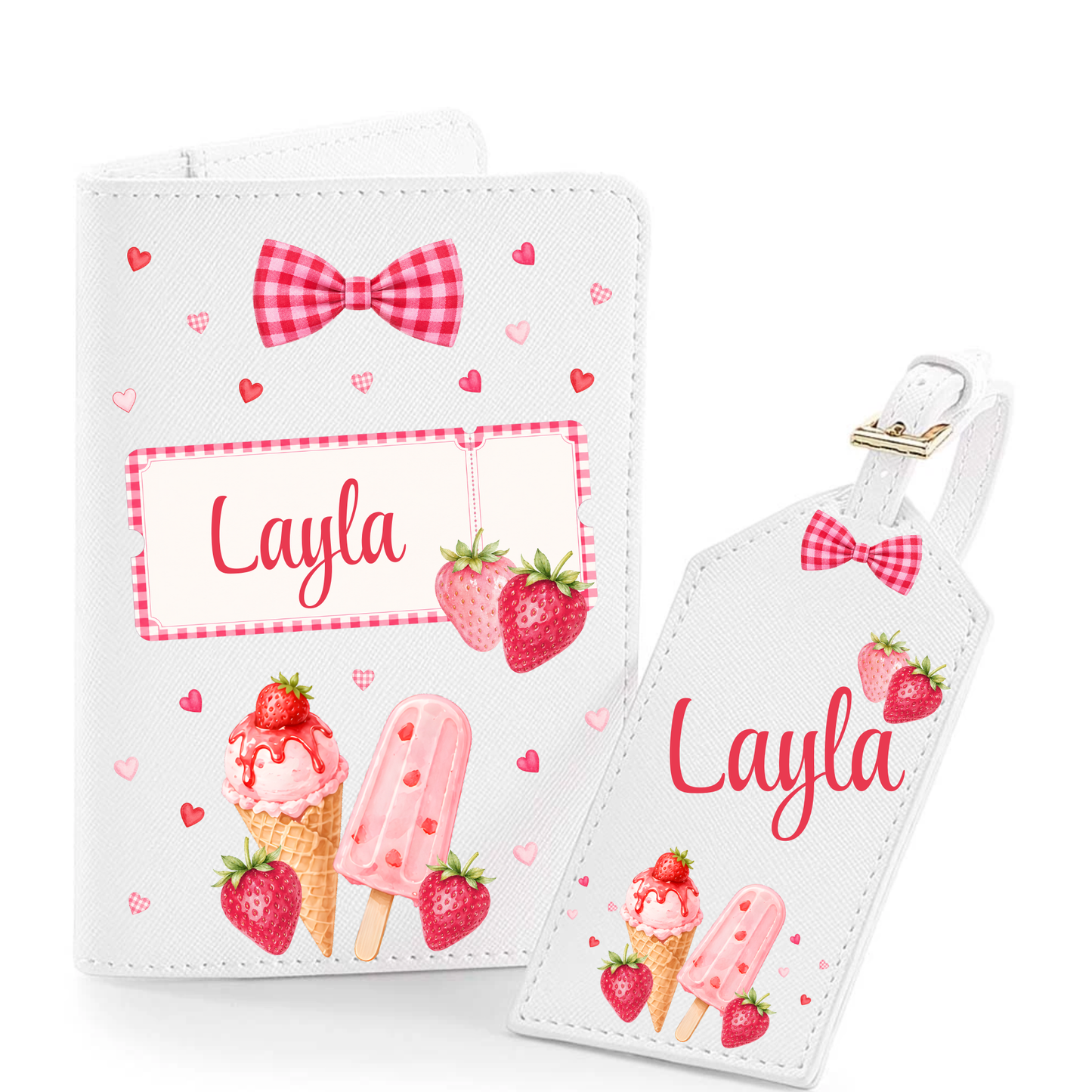 Personalised passport and luggage tag, mermaid, space, fairies, dinosaur, animals