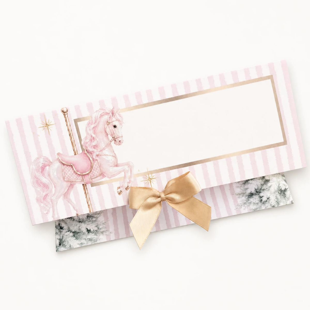 Personalised Christmas Money Wallet | Christmas Carousel Gift Wallet | Money Holder | Cash Gift Envelope | Christmas Eve Gift