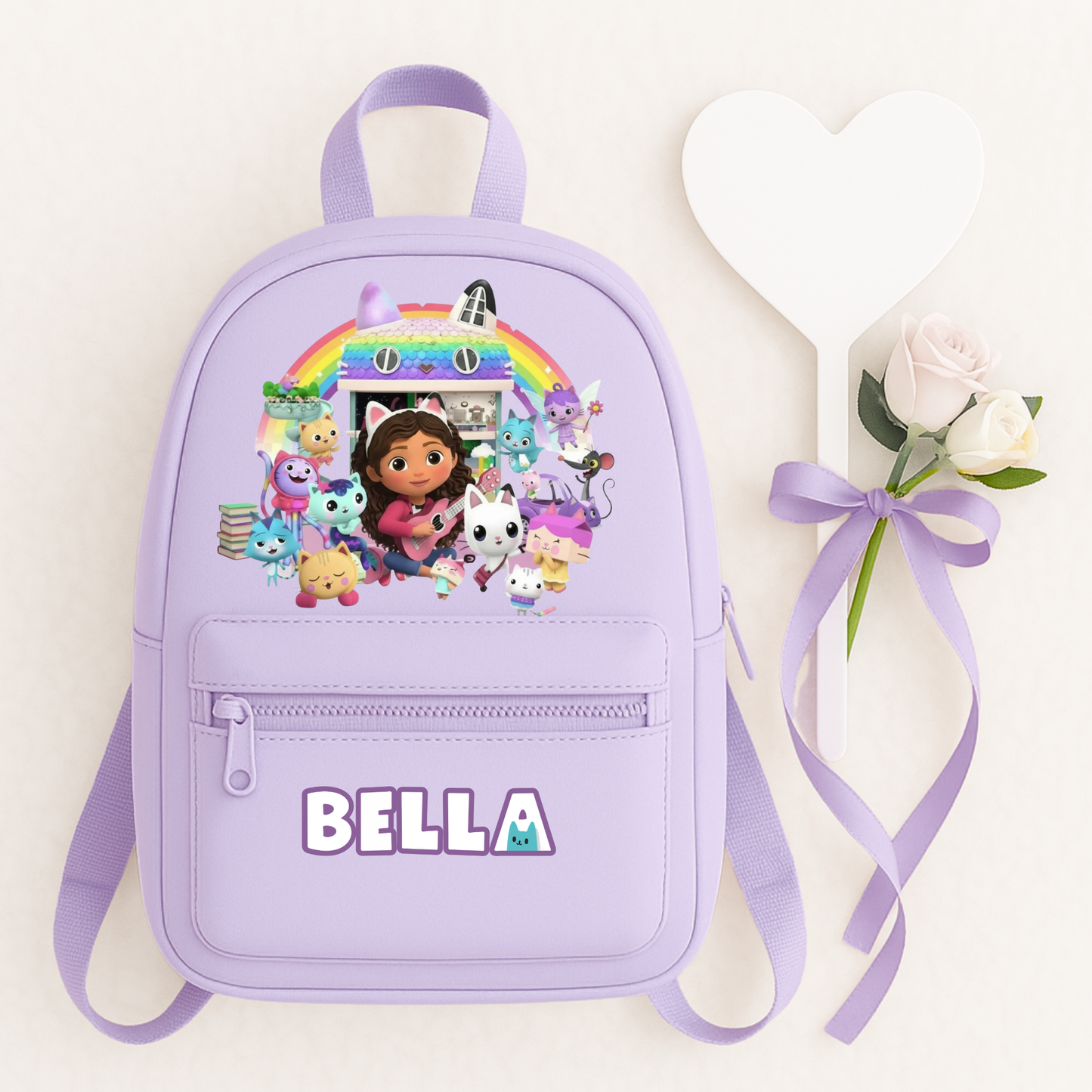 Personalised Dollhouse backpack, perfect for school, holiday, gift, birthday