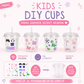 "Personalised Bucket Cup • Kids Name Cup with Lid & Straw • 700ml • Party Bag Gift • Back to School"