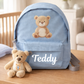 Personalised Teddy Bear or Bunny Children's Backpack with Matching Plush Keyring | Nursery & School Bag
