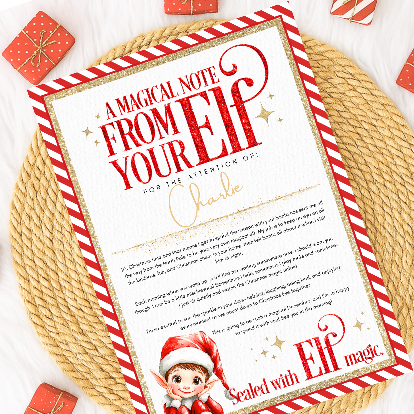 Personalised elf arrival letter, Christmas Elf letter, magical Christmas memories for kids