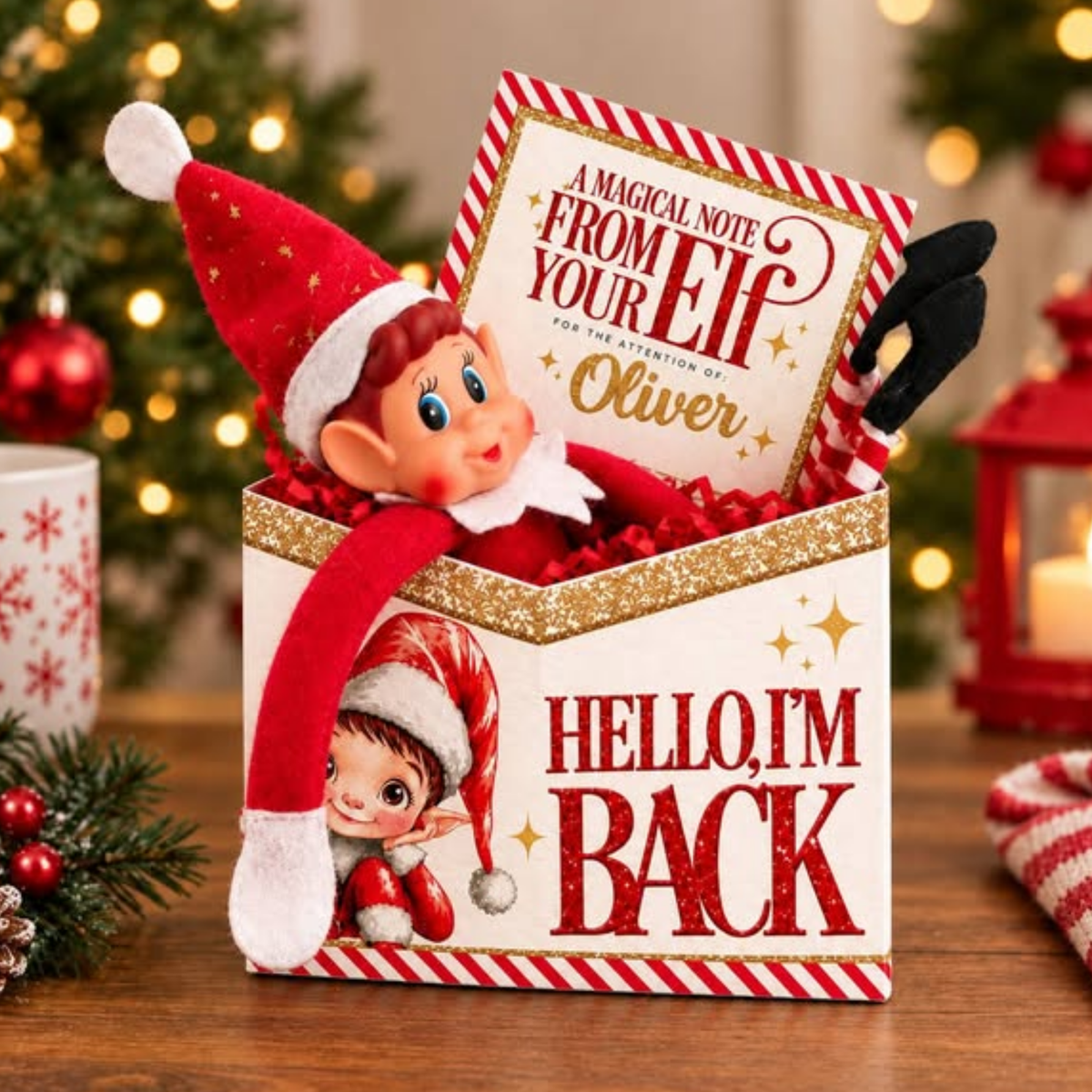 Personalised Elf Arrival Set – Elf Delivery Box & Elf Welcome Box
