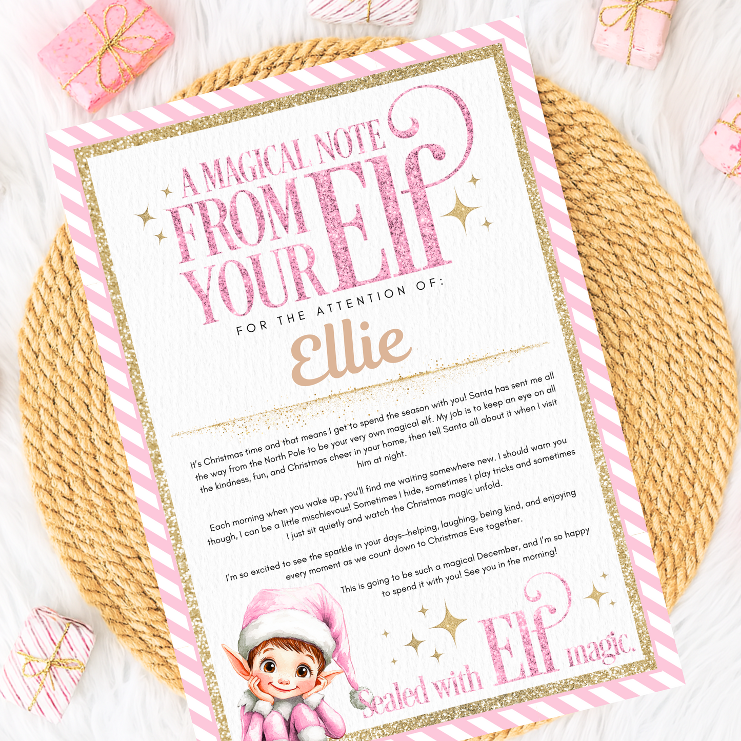 Personalised elf arrival letter, Christmas Elf letter, magical Christmas memories for kids