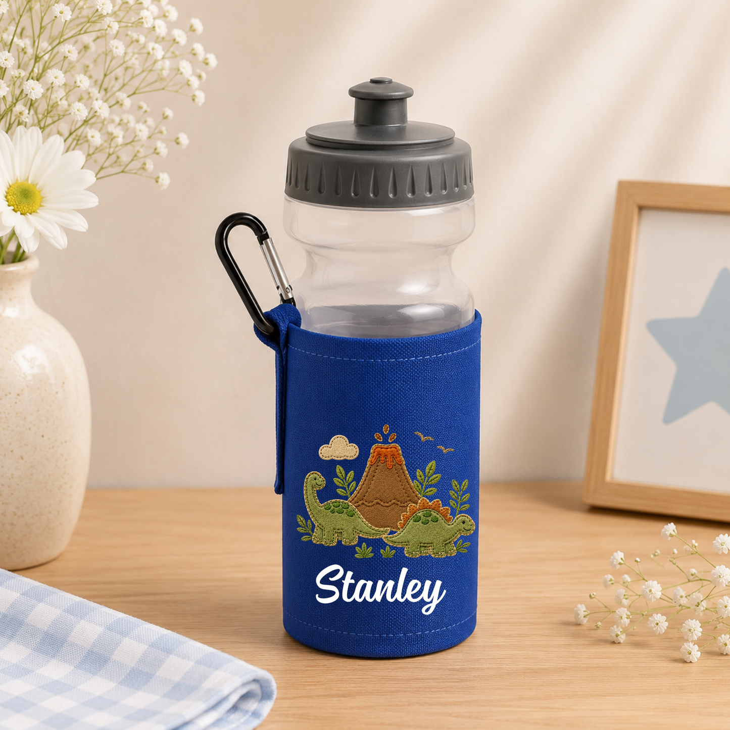Personalised Kids Water Bottle & Bottle Holder