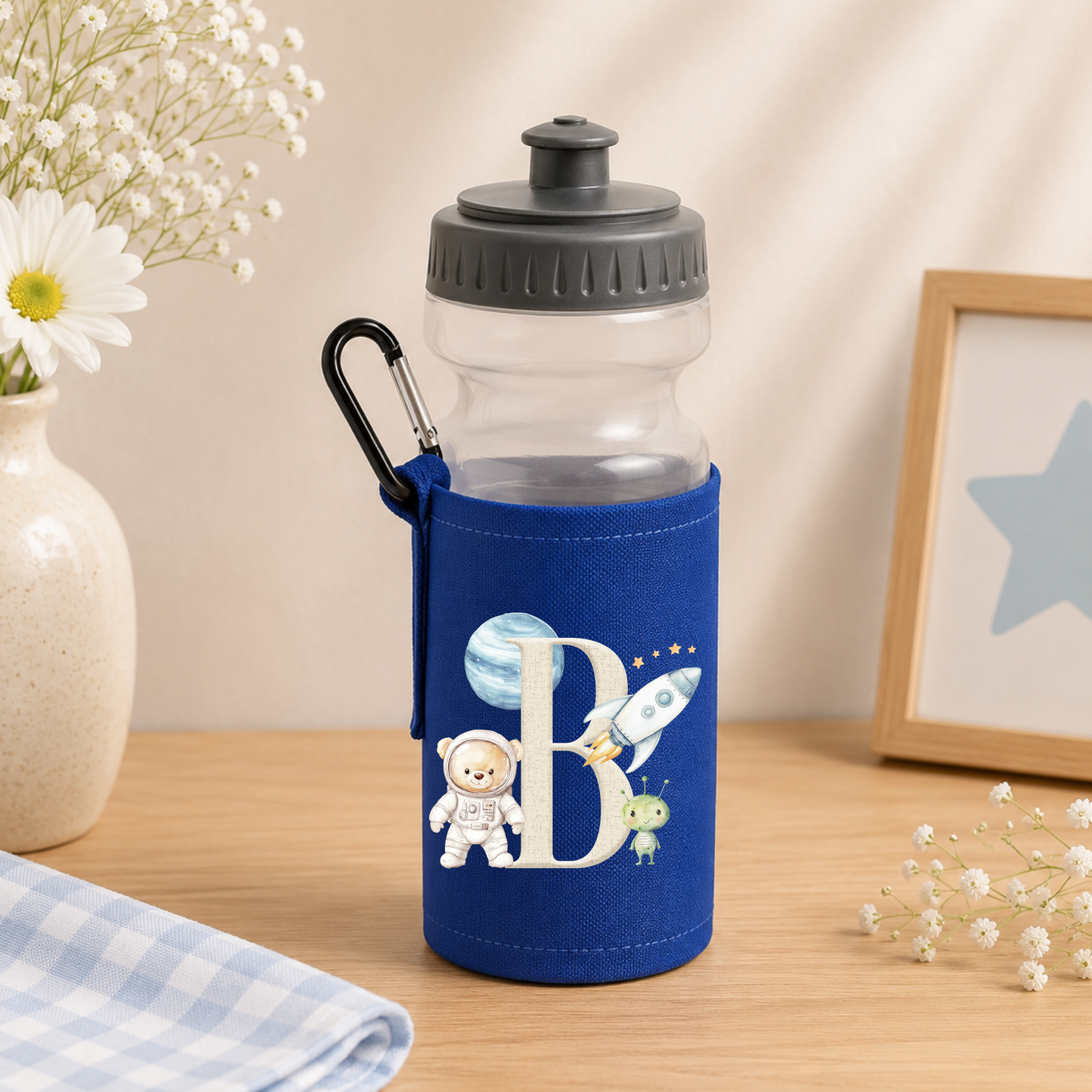 Personalised Kids Water Bottle & Bottle Holder