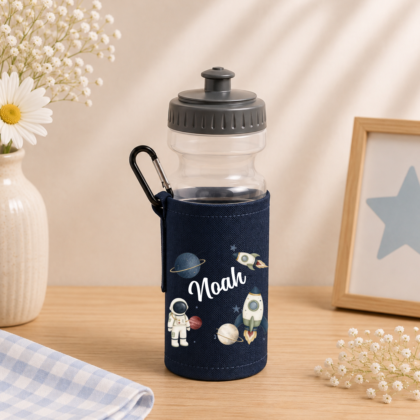 Personalised Kids Water Bottle & Bottle Holder