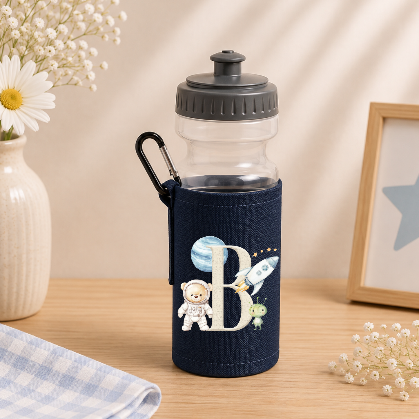 Personalised Kids Water Bottle & Bottle Holder