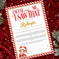 Personalised Elf Letter & Magical Message from Your Elf -red🎄✨