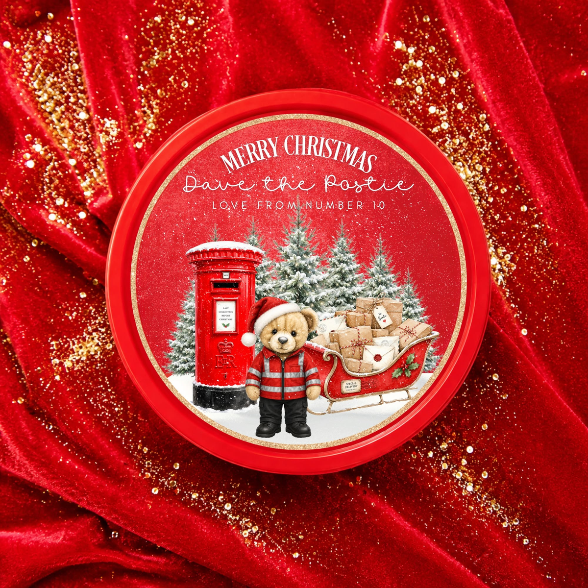 Personalised Chocolate Box Cover | Christmas Gift Topper, Chocolate box sticker