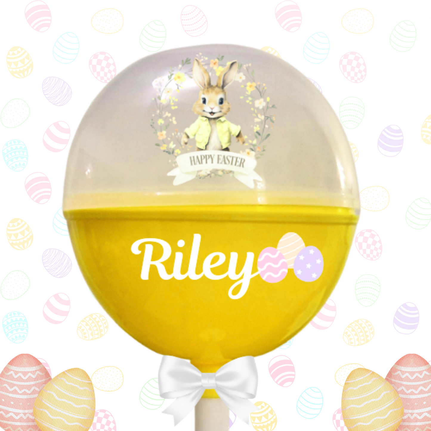 Giant Fillable Easter Lollipops 205mm Diameter Perfect for Easter Gift Sweets Lolly Personalised bunny egg, chocolate Decor Ornaments Decoration