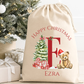 Personalised Christmas sacks, magical Christmas, children's present sacks