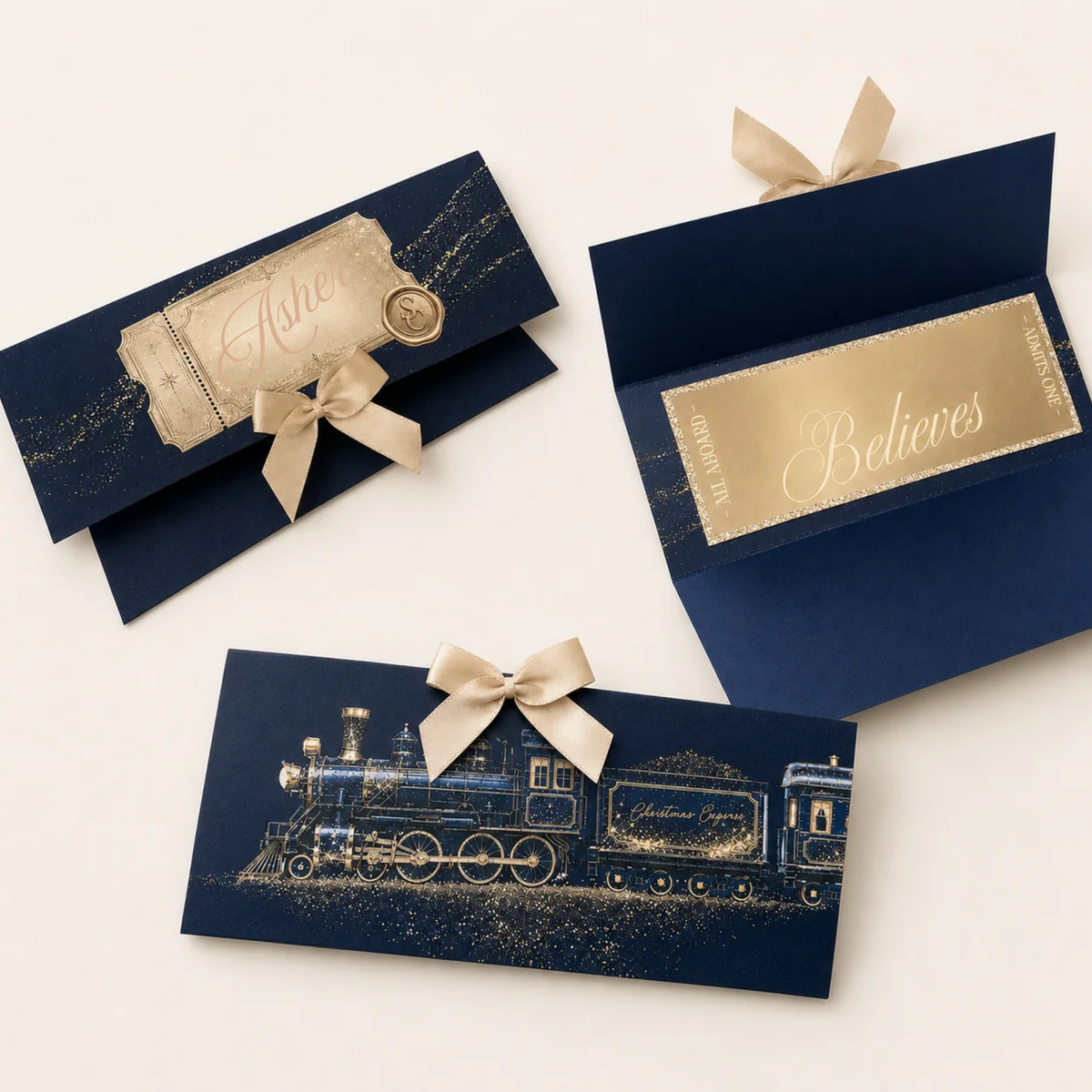 Personalised Christmas Money Wallet | Christmas Express Train Gift Wallet | Money Holder | Cash Gift Envelope | Christmas Eve Gift