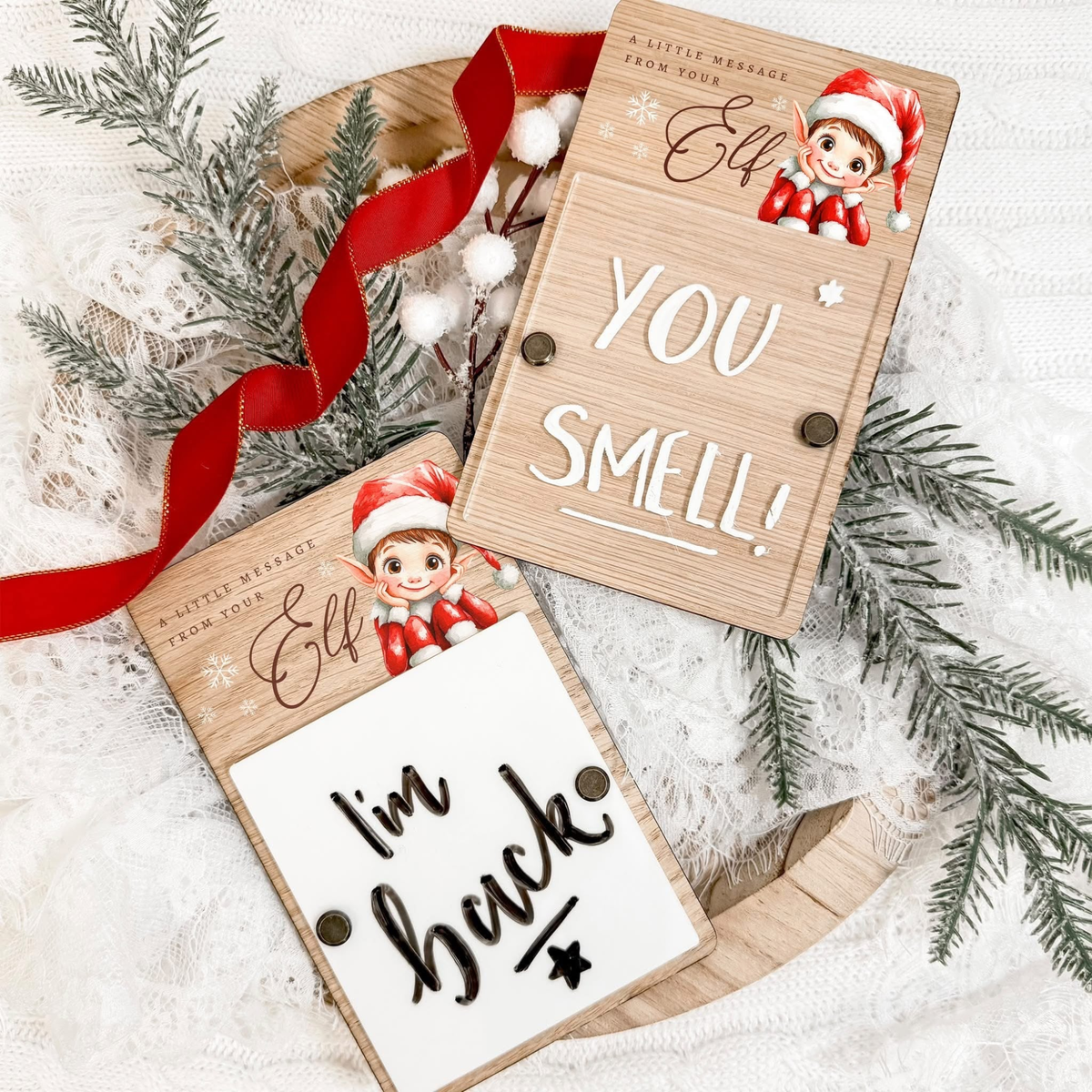Personalised Elf Erasable Message Board 🎄✨