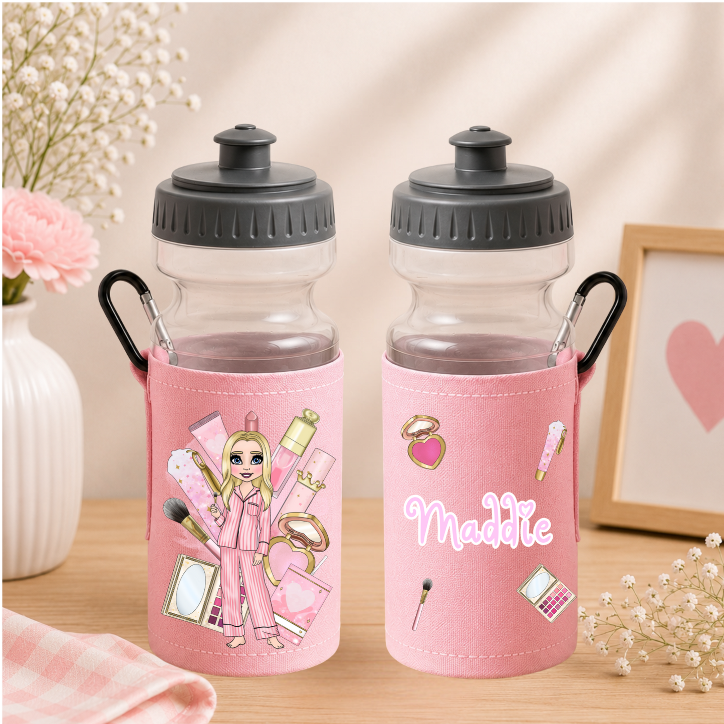 💕 Personalised Girls' Makeup Water Bottle
