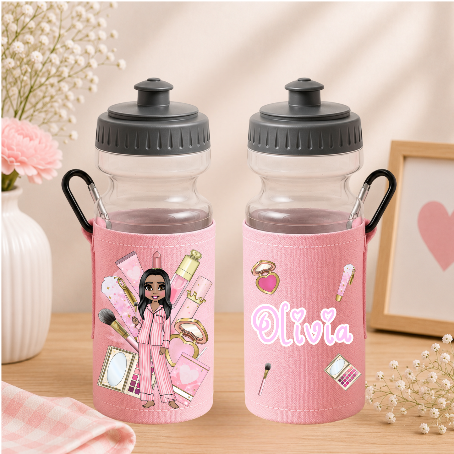 💕 Personalised Girls' Makeup Water Bottle