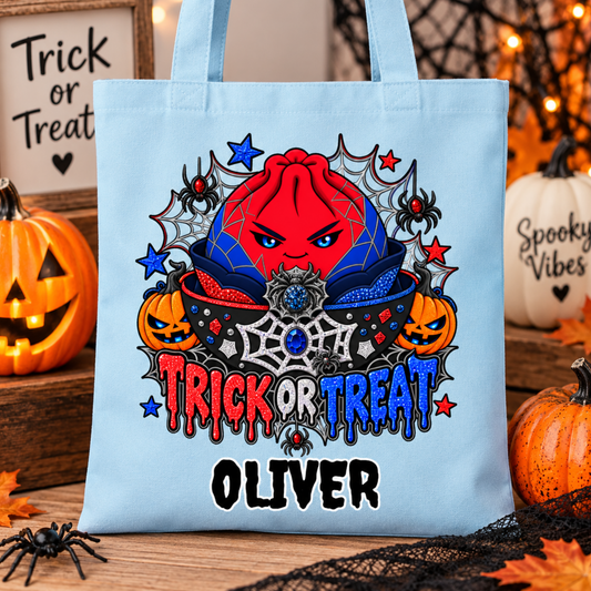 Personalised Dumpling Halloween Mini Tote Bag | Kids Trick or Treat Bag