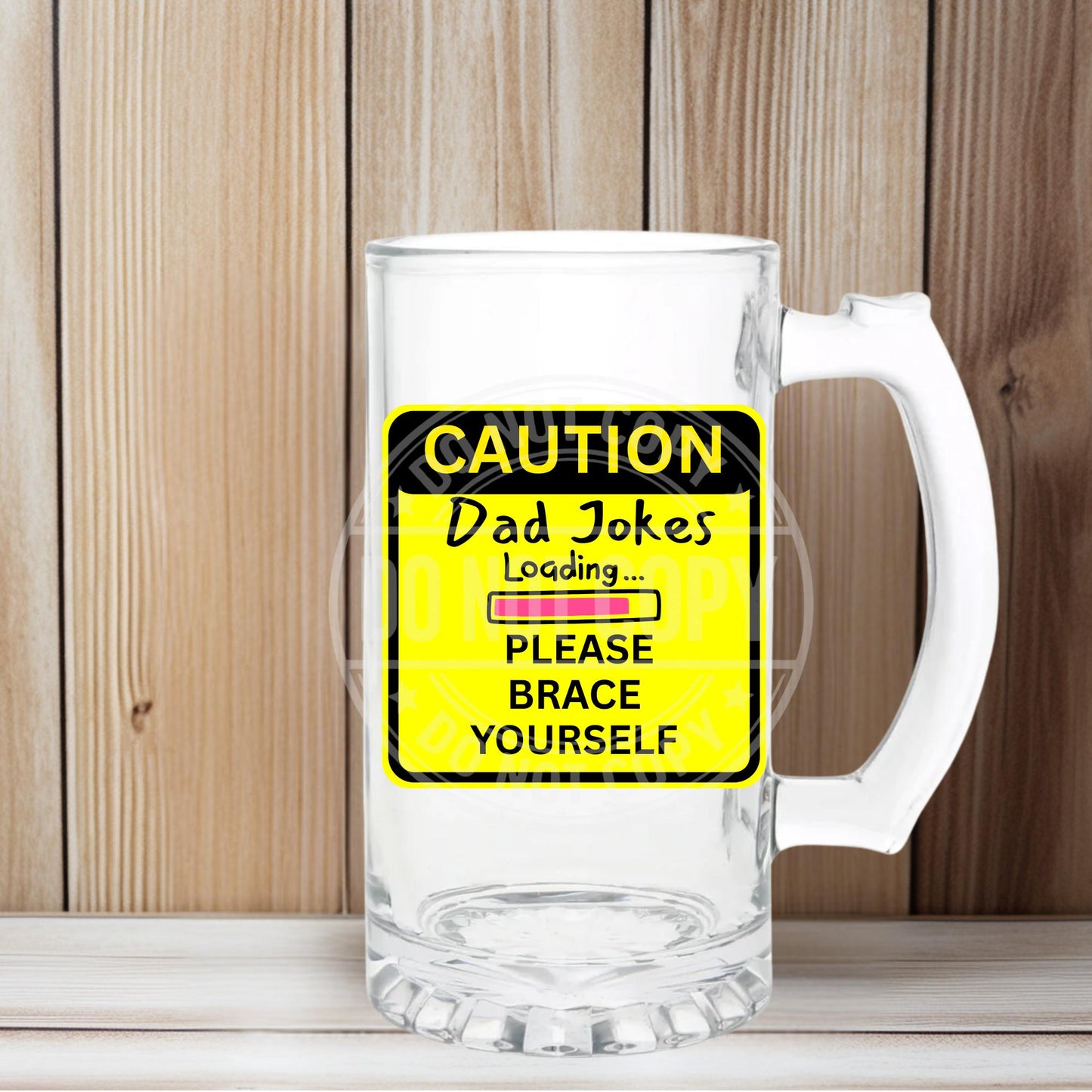 Dad Jokes Beer Glass, Fathers day, Dads birthday gift
