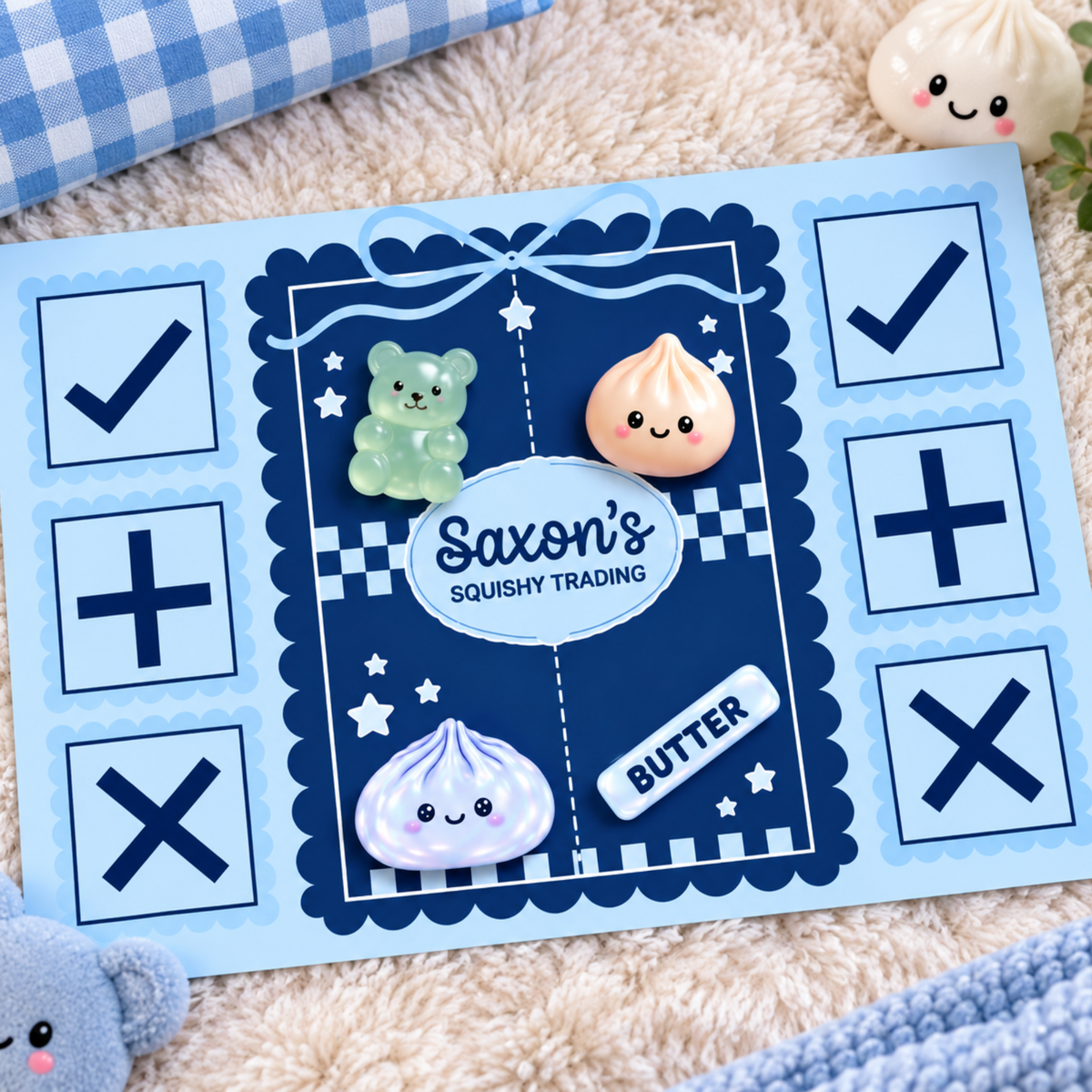 Personalised Squishy Trading Board A3 | Custom Name Squishy Trading Board