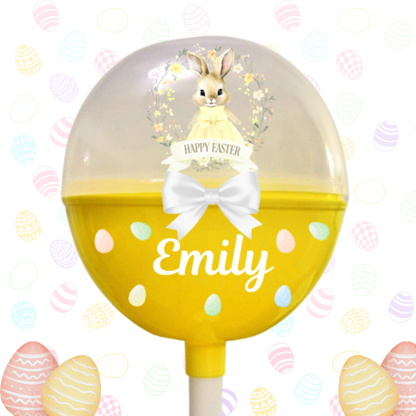 Giant Fillable Easter Lollipops 205mm Diameter Perfect for Easter Gift Sweets Lolly Personalised bunny egg, chocolate Decor Ornaments Decoration